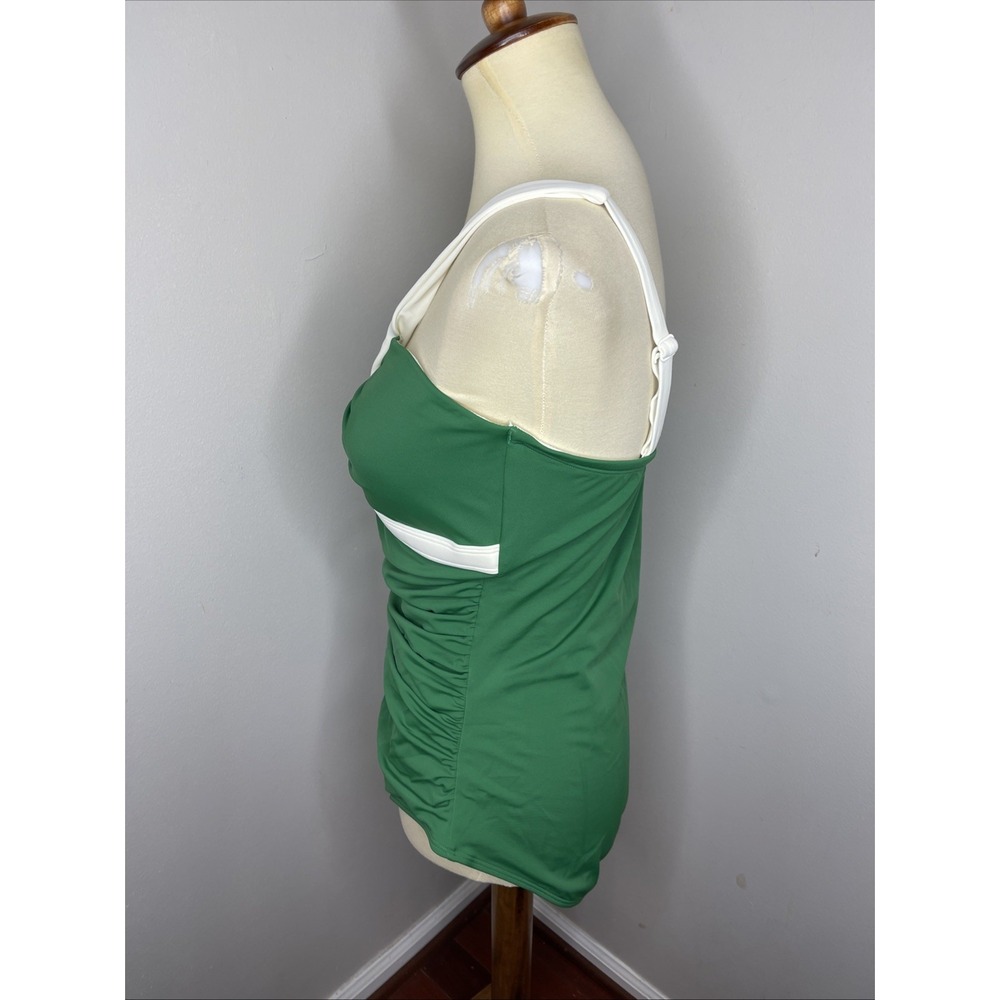 New Boden Corsica V-neck Swimsuit Green US 14 Long - Picture 4 of 11